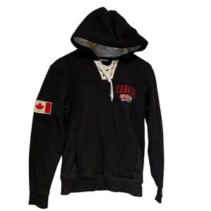 Canada CCM Hockey Black Hoodie Size S